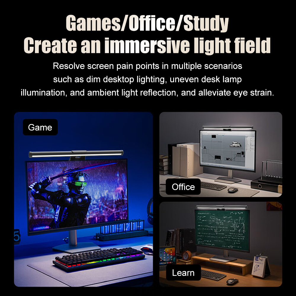 Światło LED do monitora z funk – Desk Setup Bedroom recenzja i cena