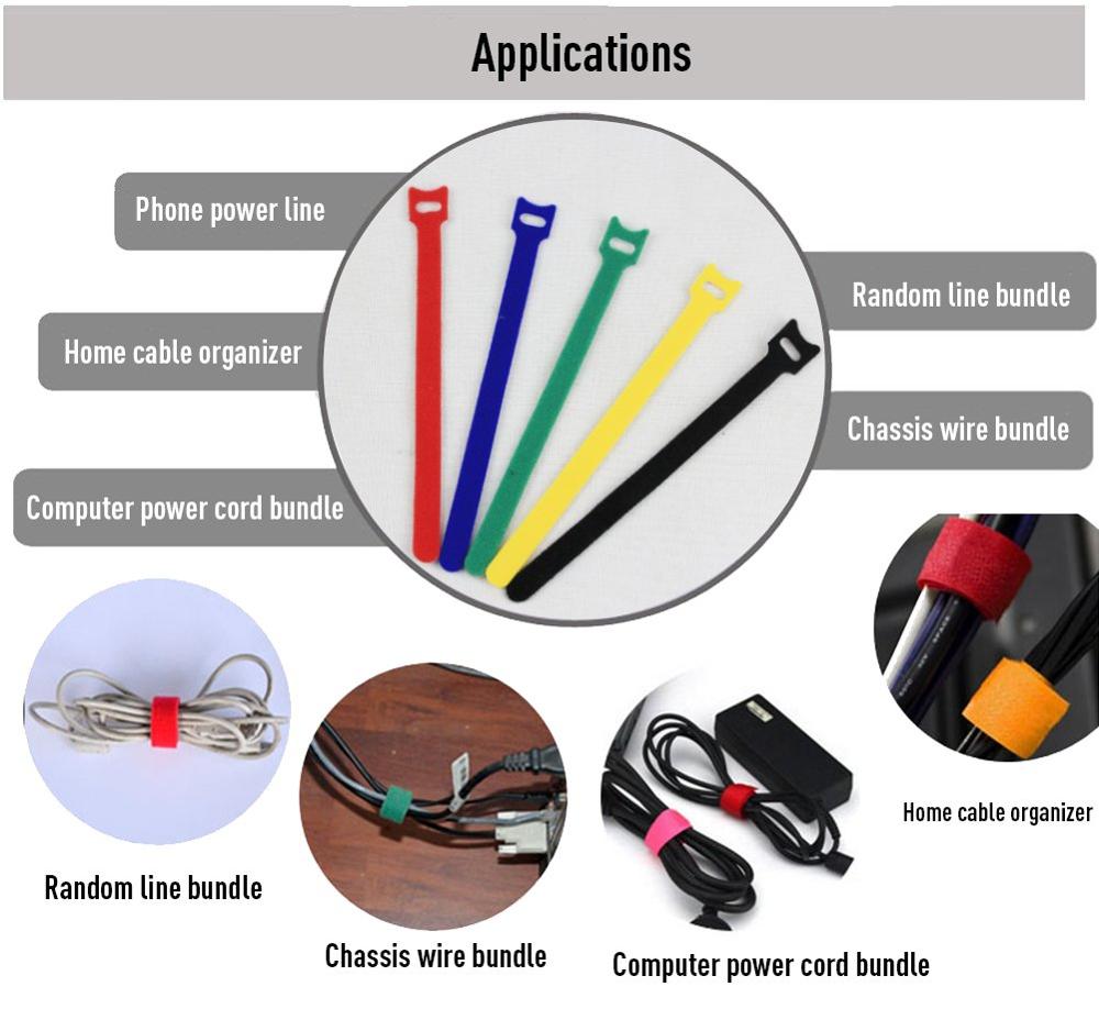 50 sztuk 12*150-300mm typ T op – Cable Velcro Strap recenzja i cena